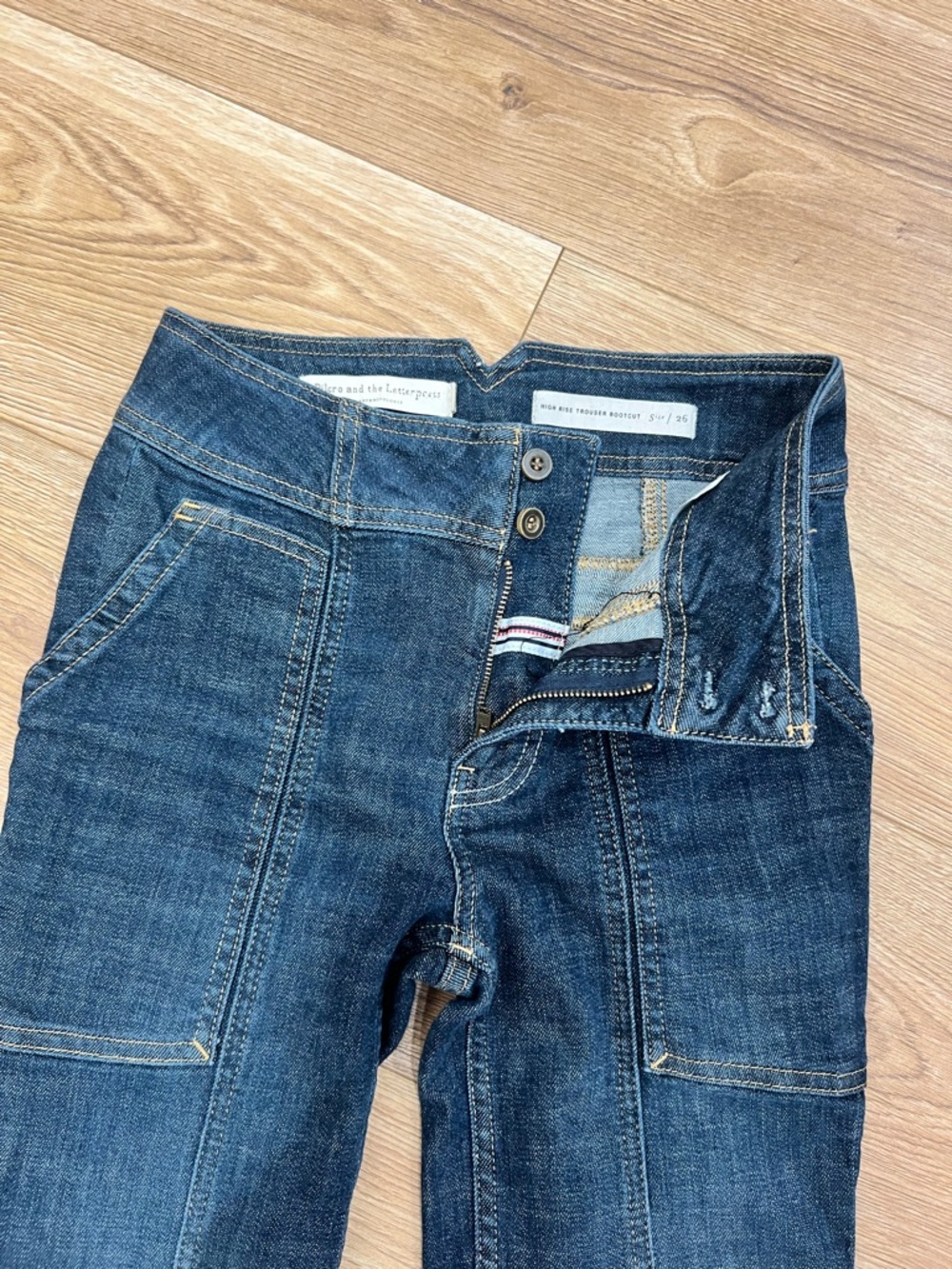 Anthropologie Pilcro & the Letterpress Sz 26 High Rise Trouser Bootcut Jeans - Picture 9 of 14